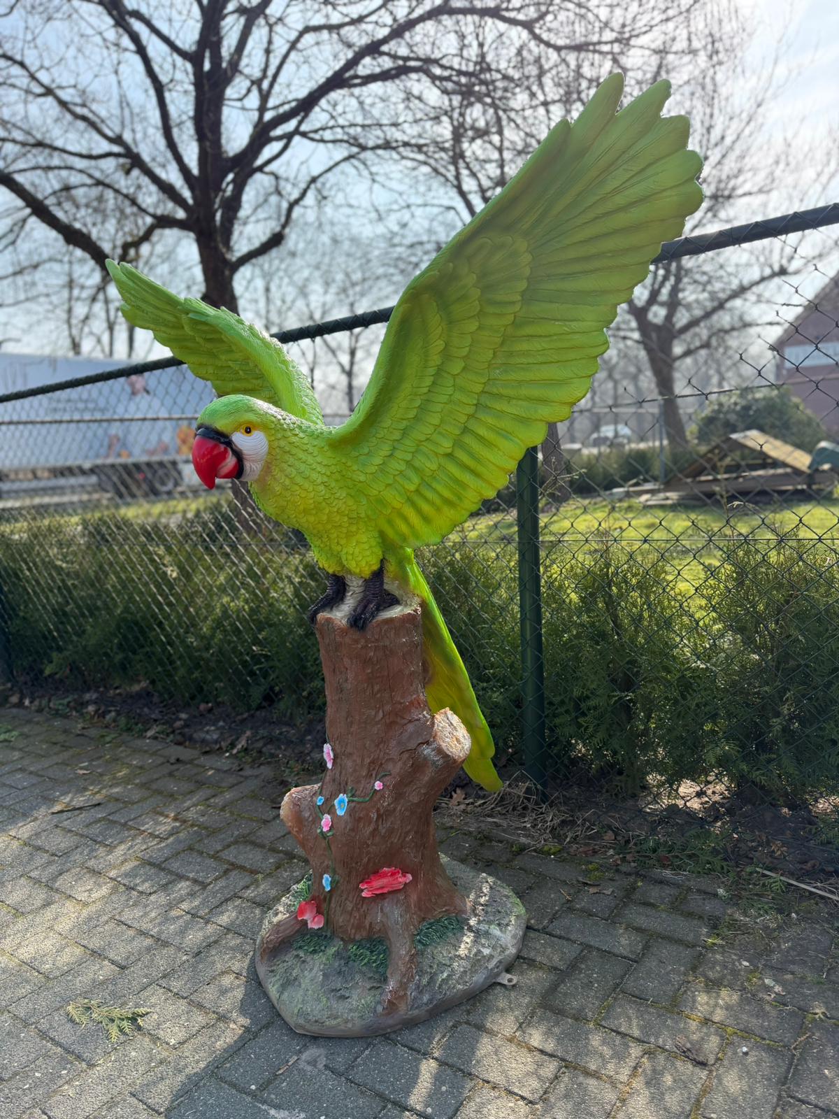 Papegaai -  Papegaaien - op boomstam - 160cm hoog - verschillende kleuren