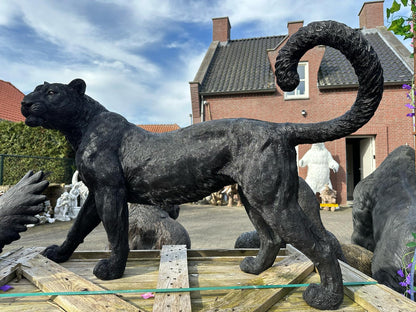 Panter - Zwarte panter - staand - 115cm lang