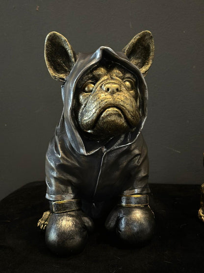 Franse Buldog - Buldog - Boxing Buldog - Brons of Rood - met handschoenen