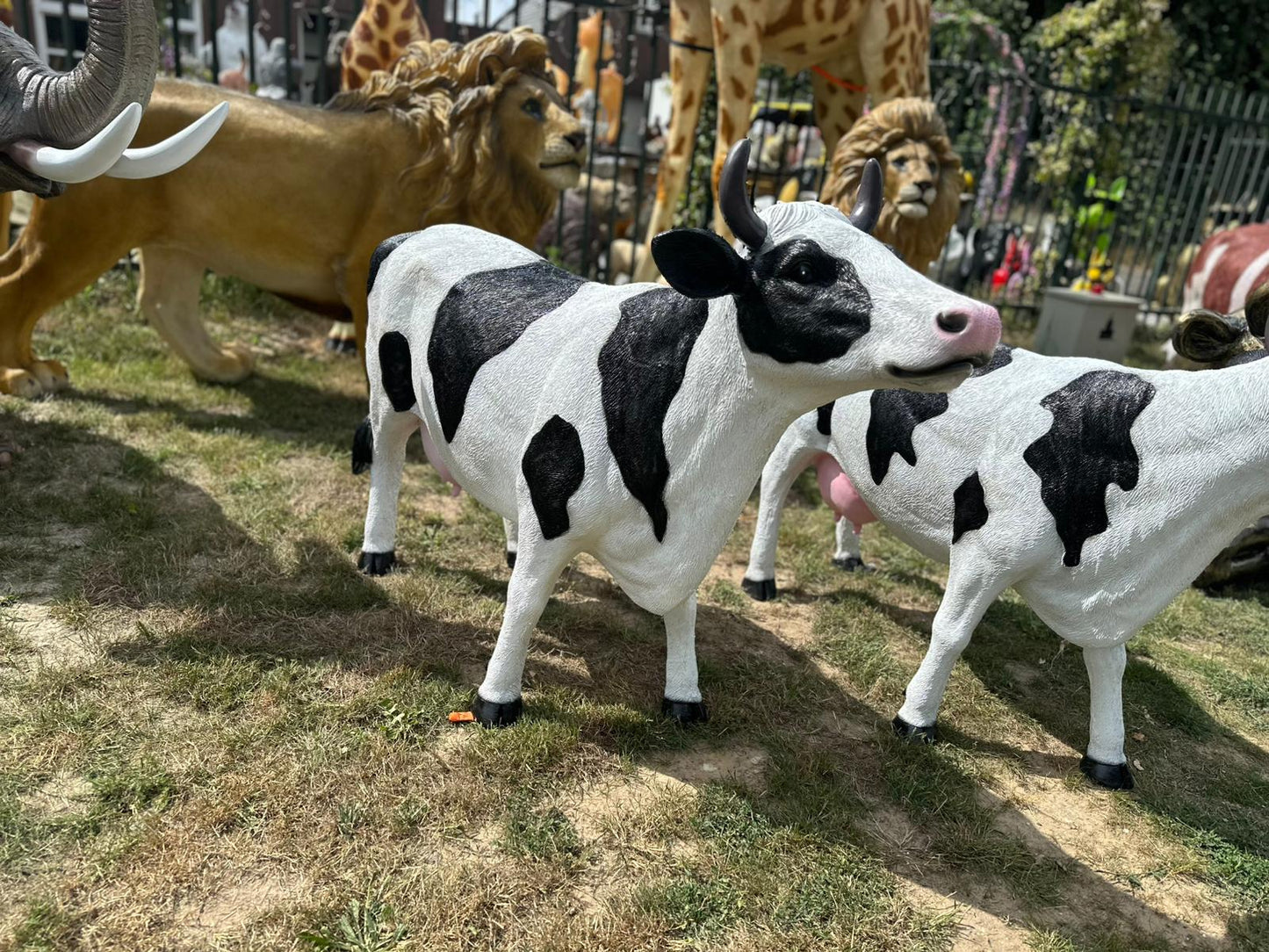 Koe met  hoorns in verschillende modellen (110cm hoog)