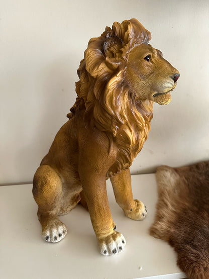 Leeuw - Leeuw zittend - 45cm hoog