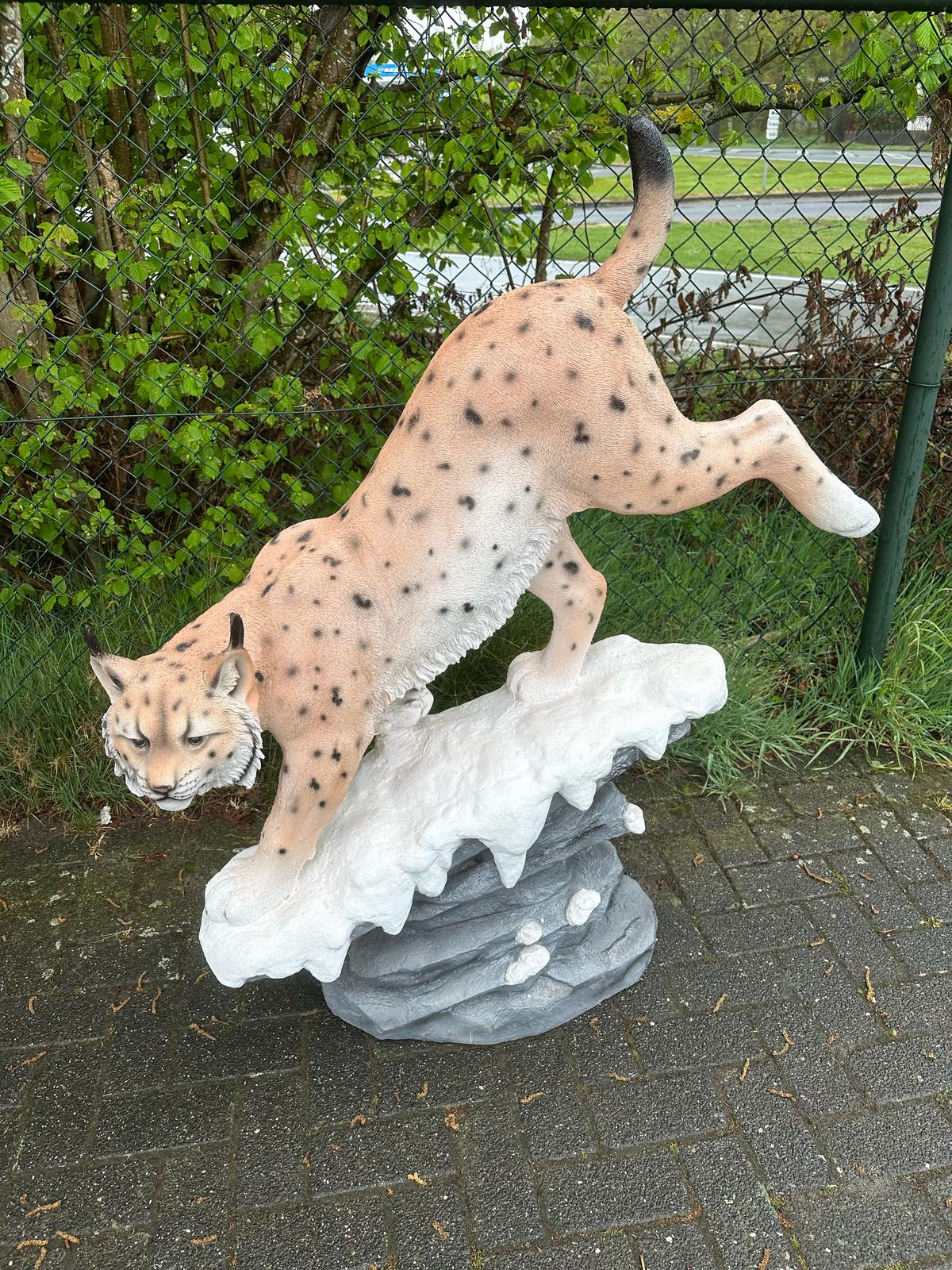 Lynx op rots (150cm lang)