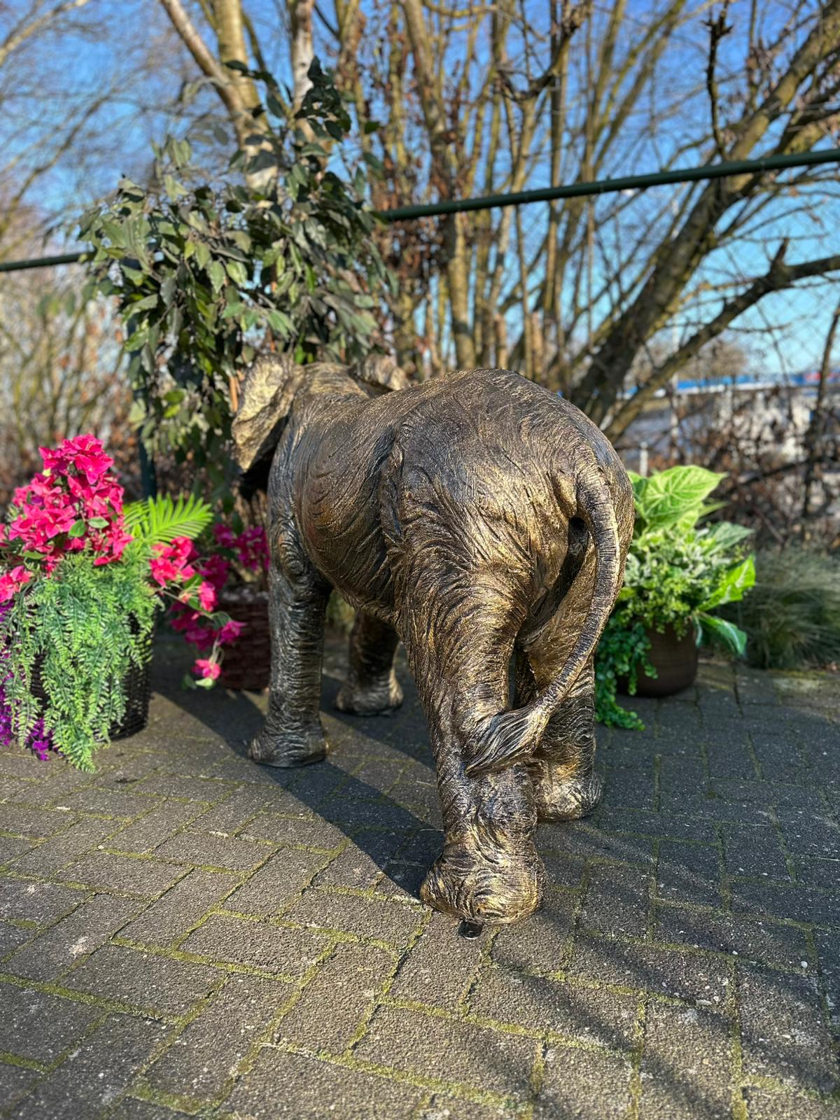 Olifant - Olifant Brons - 160cm lang - Kleur Brons.