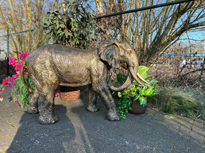 Olifant - Olifant Brons - 160cm lang - Kleur Brons.