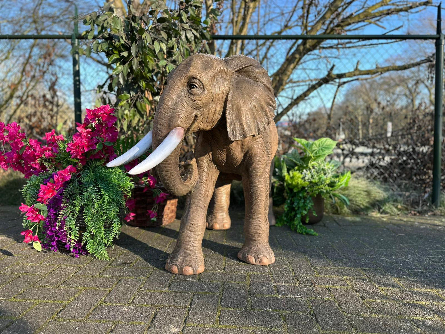 Olifant - Olifant Brons - 160cm lang - Kleur Brons.