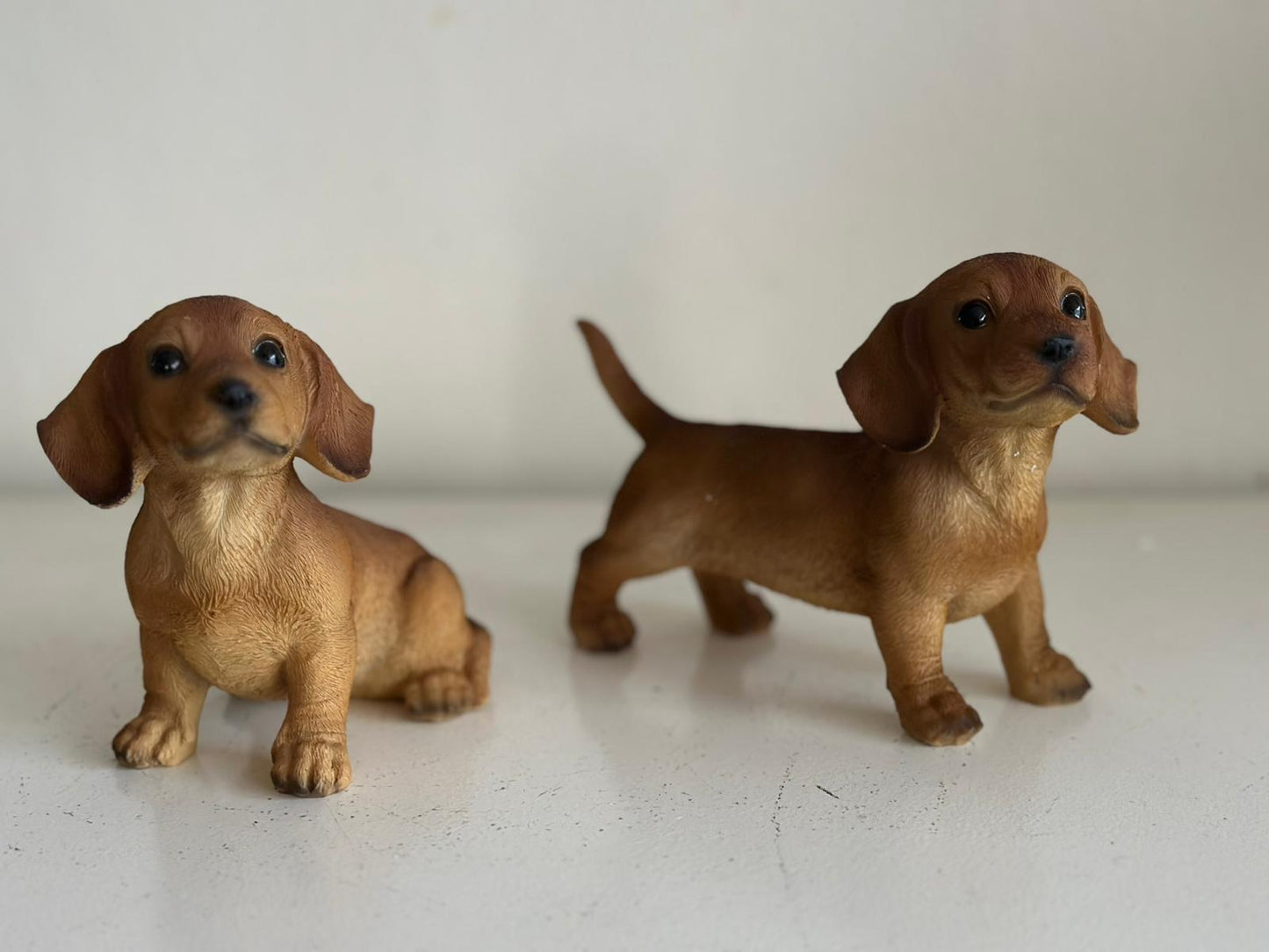 Teckel - Teckels - Set - Zittend en Staand - Zwart of bruin - Super leuk