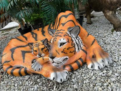 Tijger- Tijger met welp - Liggend - Orginele kleur