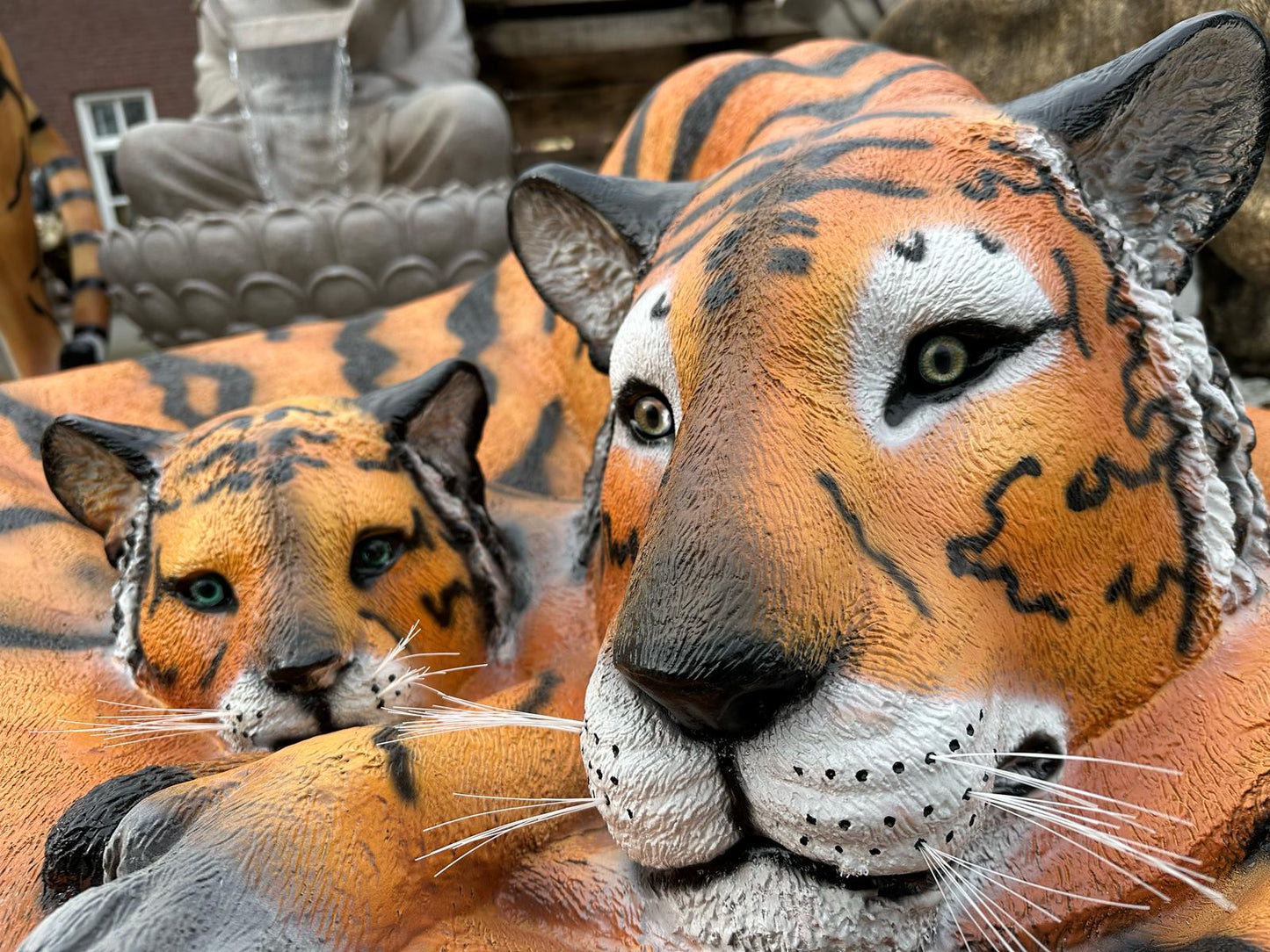 Tijger- Tijger met welp - Liggend - Orginele kleur